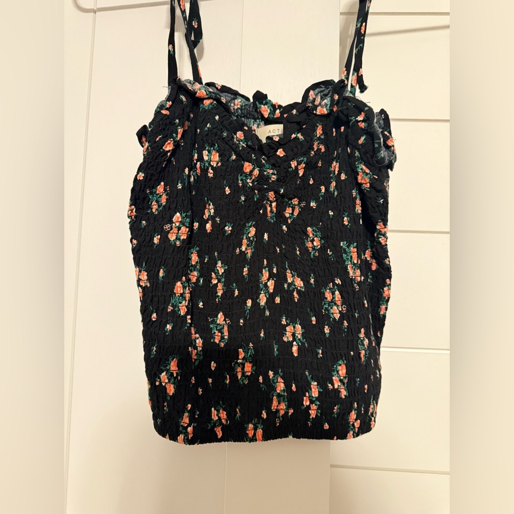 Active USA Black Floral Camisole